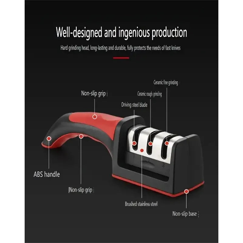 Perfect Life ProEdge 3‑Stage Knife Sharpener – Diamond/Tungsten/Ceramic