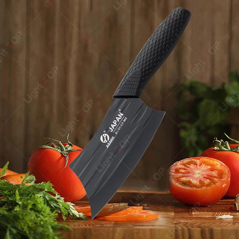 Asahi JapanTop Black Cleaver – Non‑Stick Professional Chopper