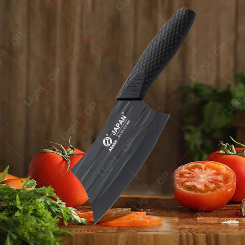 Asahi JapanTop Black Cleaver – Non‑Stick Professional Chopper