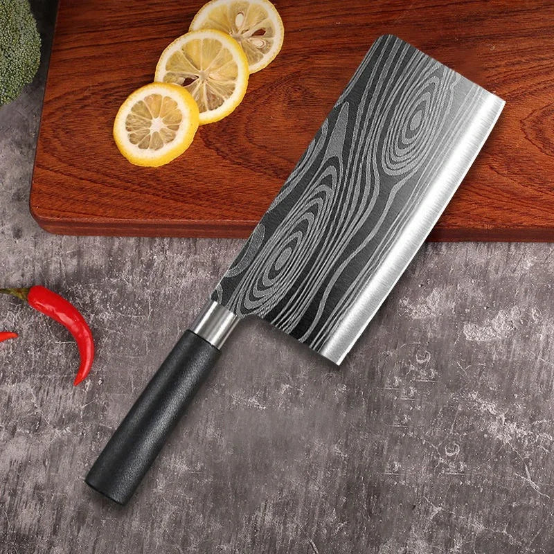 ShadowBlade Damascus 6‑Piece Professional Knife Set