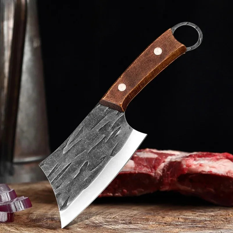 ForgeMaster Damascus Cleaver – Premium Mini Butcher Knife